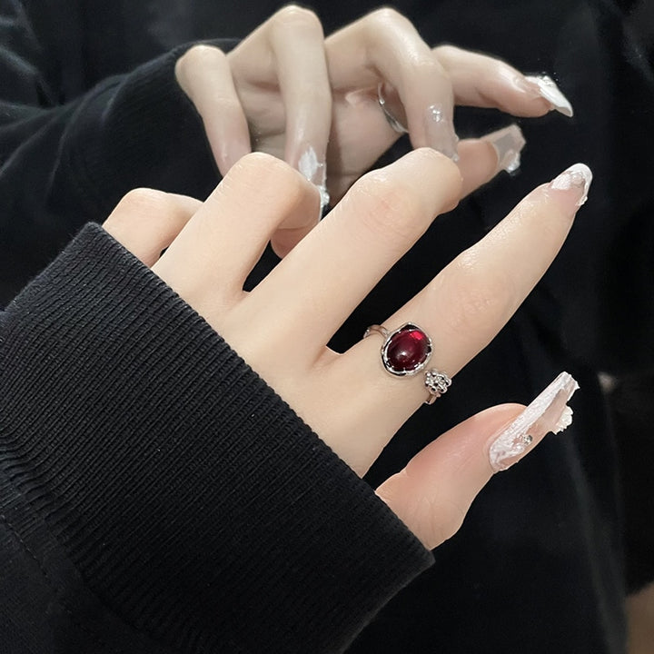 SPECIFICATIONSstyle 2: Angel, Demon Couple Ring,irregular rings,Zircon Open Ring,Rings with stones,ring with white opal,sweet flower,matching ring,tinfoil texture ri